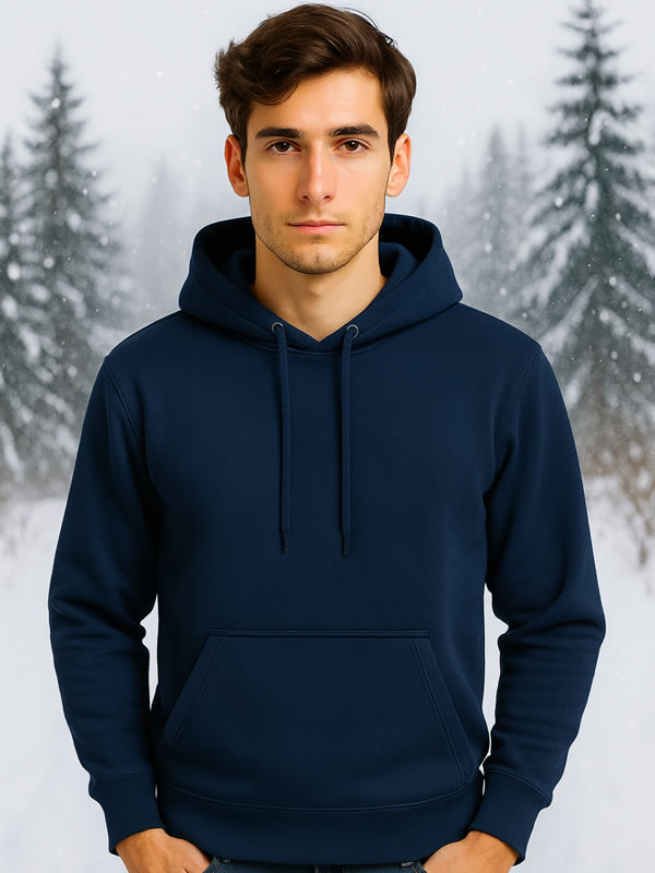 Fleece Hoodie Nave Blue
