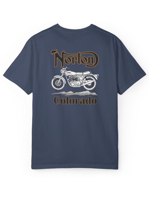 Norton Colorado Motorcycle Club tee Shirt Midnight Blue